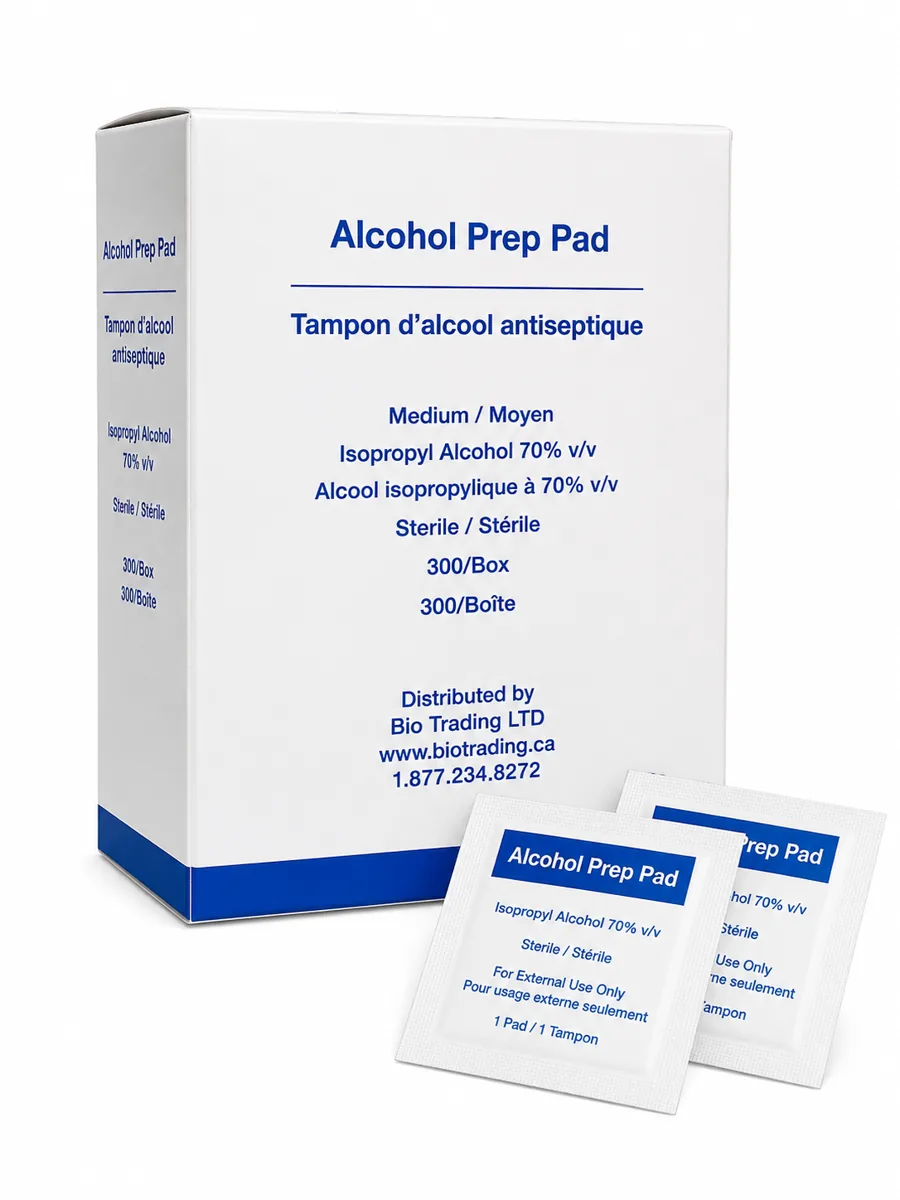 Tampons antiseptiques à l'alcool 70% — Boîte de 1500
