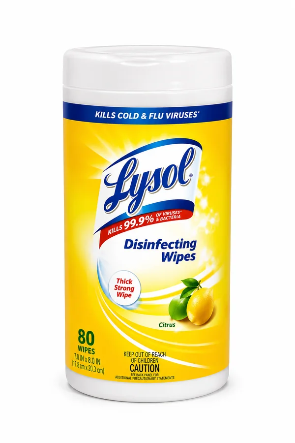 Désinfectant et nettoyant — Lingettes désinfectantes Lysol (80)